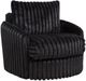 Coaster® Sarco Black Upholstered Swivel Arm Chair-0
