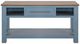 International Furniture Direct Alban Brown Sofa Table with Blue Base-2