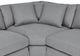 Armen Living Ciara 3-Piece Slate Gray L-Shape Sectional Sofa-4
