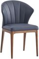 ACME Furniture Seraphyne 2-Piece Slate/Walnut Leather Side Chair Set-0