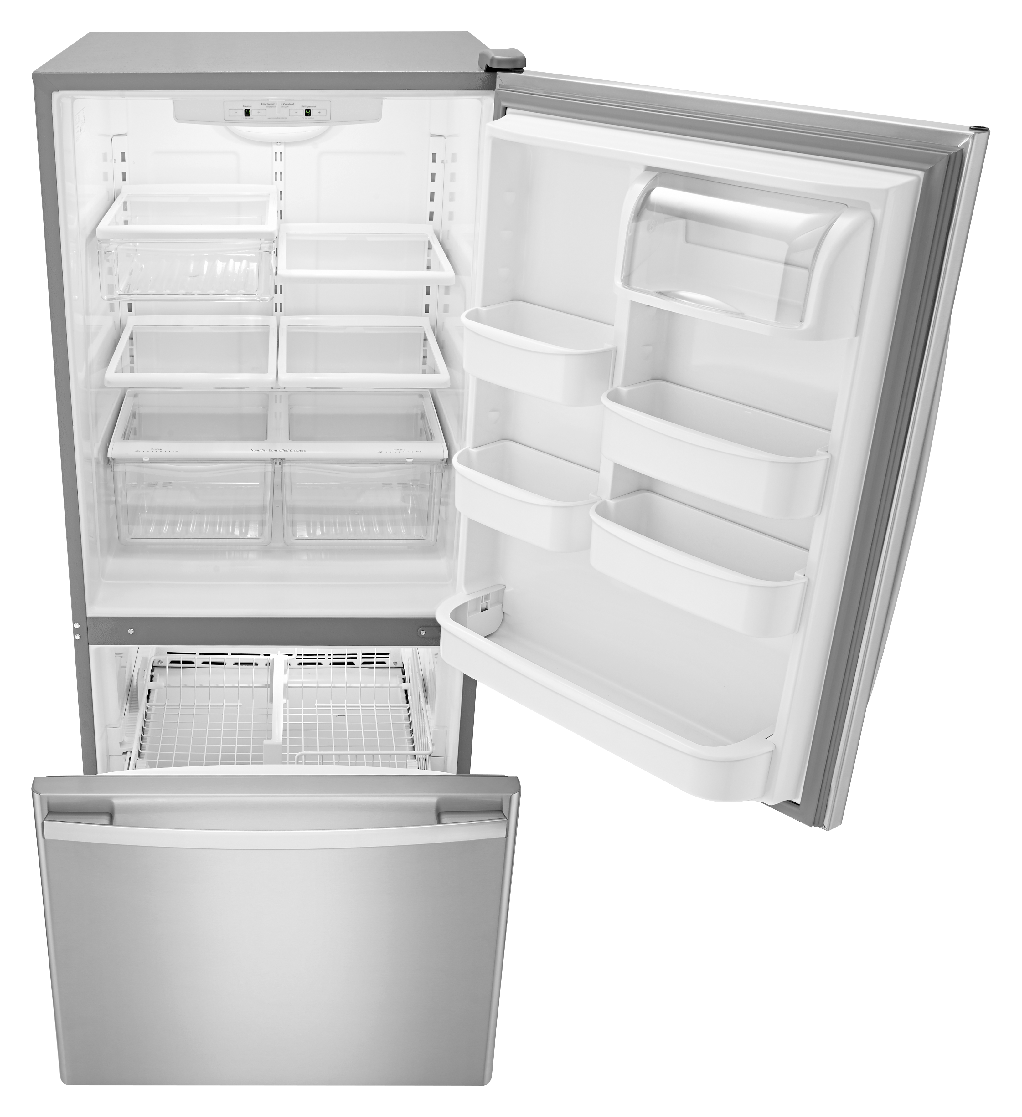 Amana 30 in. 18.7 Cu. Ft. Stainless Steel Bottom Freezer Refrigerator - Thumbnail 5