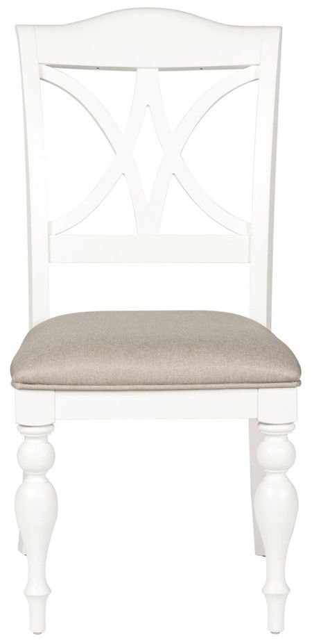 Liberty Furniture Summer House Gray/Oyster White Splat Back Side Chair-2