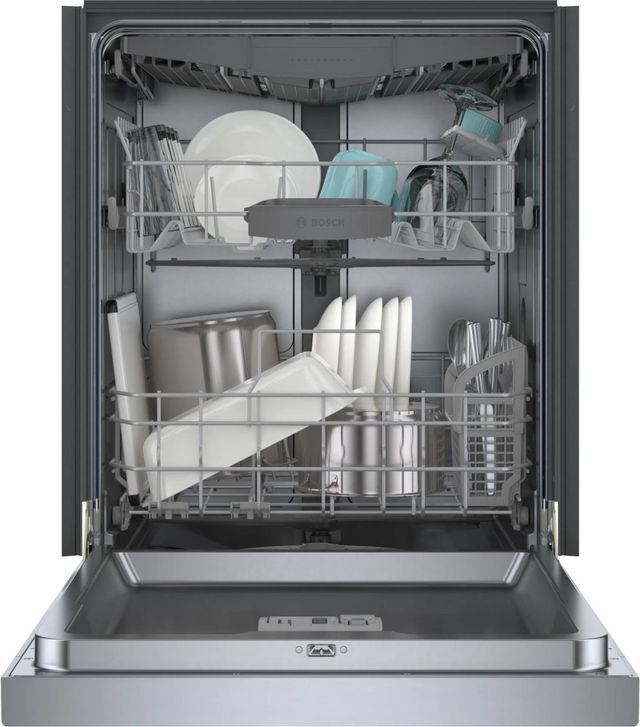 Bosch® 300 Series 24" Stainless Steel Front Control Built In Dishwasher-2