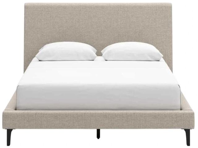 Signature Design by Ashley® Cielden Soft Gray Queen Upholstered Panel Bed-1