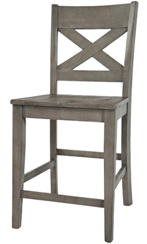 Jofran Inc. Outer Banks Driftwood X-Back Counter Stool-2