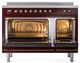Ilve® Nostalgie II Series 48" Burgundy Pro Style Induction Range-1