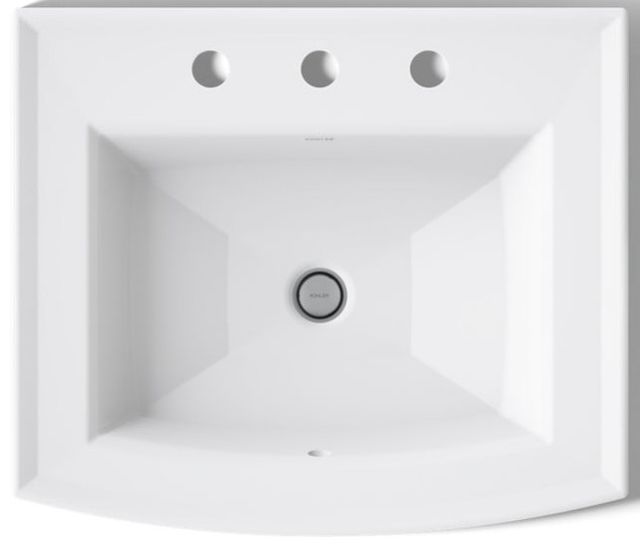 Kohler Archer® White 22.75" Rectangular Drop-In Bathroom Sink-1