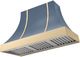 AGA Cascade 48" Stone Blue Wall Mounted Range Hood  with Polished Brass Trim-0