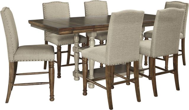 Signature Design by Ashley® Lettner Gray/Brown Counter Height Extension Table-4
