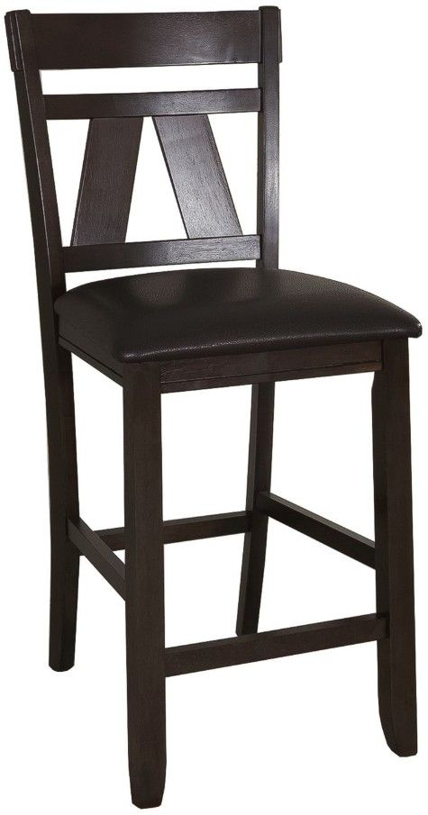 Clearance Liberty Furniture Lawson Dark Espresso Splat Back Counter Chair-0