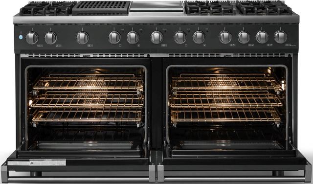 Viking® 5 Series 60" Antique Bronze Pro Style Dual Fuel (NG) Range with Polished Chrome Trim-1