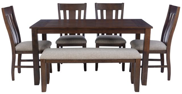 Powell® Landry 6-Piece Beige/Brown Dining Table Set -0