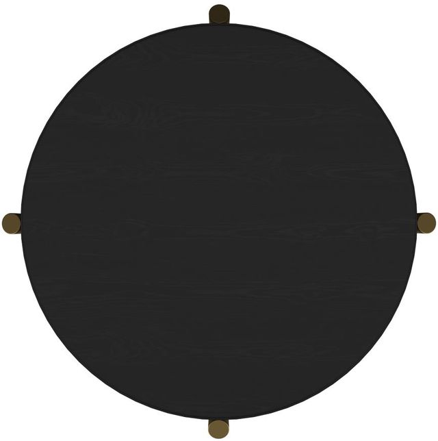 Coaster® Arini Black End Table with Aged Brass Base-4