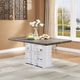 ACME Furniture Cargo Antique Walnut Dining Table with White Base-4