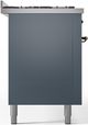 Ilve® Nostalgie II Series 60" Blue Grey Pro Style Dual Fuel Range-3