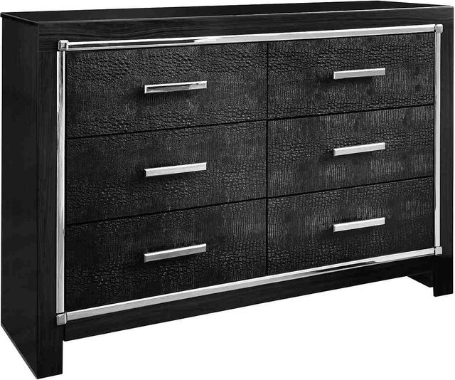 Signature Design by Ashley® Kaydell 2-Piece Black Queen/Full Upholstered Panel Headboard Set-2