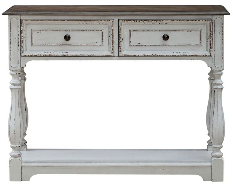 Liberty Furniture Magnolia Manor Weathered Bark Hall Console with ...