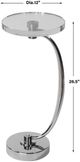 Uttermost® Waveney Crystal Top Drink Table with Polished Nickel Base-2