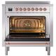 Ilve® Nostalgie II Noblesse 36'' Stainless Steel Pro Style Induction Range with Copper Trim-1