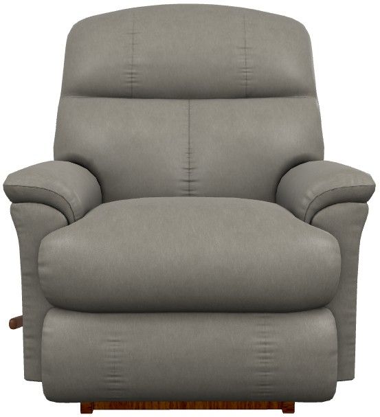 La-Z-Boy® Reed Putty Leather Manual Rocking Recliner-1