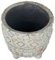 A & B Home 4-Piece Gray 8" Outdoor Footed Planter with Patterns Set-2