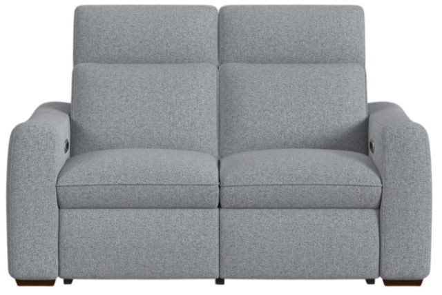 Flexsteel® Ava Stonewash Fabric Power Reclining Loveseat with Power Headrest and Lumbar-2