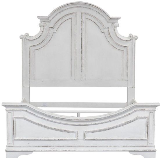 Liberty Furniture Magnolia Manor Antique White Queen Panel Bed-2