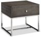 Mazin Furniture Harmony Gray End Table with Chrome Base-0