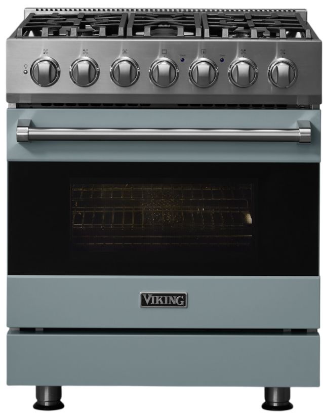 Viking® 3 Series 30" November Sky Pro Style Natural Gas Range-2