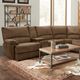 Furniture of America® Cerelia 6-Piece Brown Modular Power Reclining Sectional-1