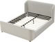 Modus Furniture Virgil Kiki Cotton Ball Full Upholstered Platform Bed-4