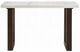 ACME Furniture Edwyn White Marble Top Sofa Table with Brown Base-3