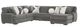 Albany Industries 3-Piece Doodle Iron Right-Arm Facing Chaise Sectional -0