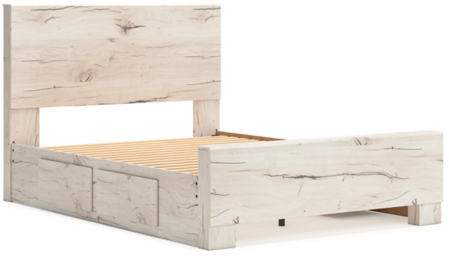 Lawroy Platform Bed with 4 Drawer Storage - Light Natural Lawroy Platform Bed with 4 Drawer Storage - Light Natural