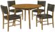 Armen Living Bennet 5-Piece Brown/Oak Dining Set-0