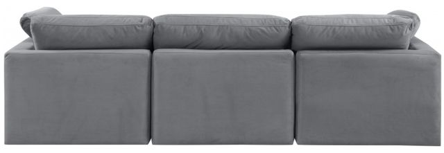 Meridian Furniture Indulge 3-Piece Gray Velvet Sofa -2