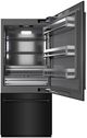 ZLINE 36" 19.8 Cu. Ft. Black Stainless Steel Built-In Bottom Freezer Refrigerator with Water Dispenser, Ice Maker, and Graphite Gray Interior-3