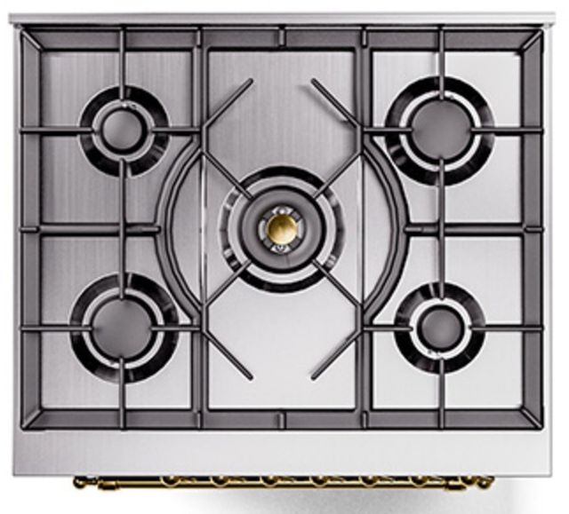 Ilve® Nostalgie II Series 30" Blue Gray Pro Style Dual Fuel Range-3