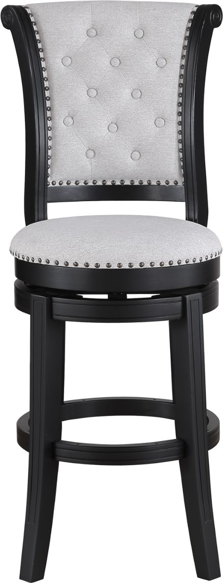 Crown Mark Granville Black/Dove Swivel Bar Stool-2