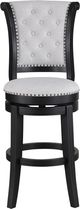 Crown Mark Granville Black/Dove Swivel Bar Stool-2