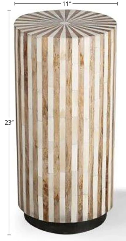 Parker House® Crossings Downtown Amber Bone Inlay Chairside Table-2