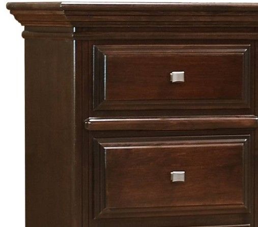Wolfcraft Furniture McKinley Brown Nightstand with Pull Tray-2