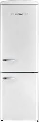 Unique® Appliances Classic Retro 12 Cu. Ft. Marshmallow White Counter Depth Bottom Freezer Refrigerator-0