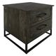 International Furniture Direct Dark Teak Stained Dark Nightstand-0
