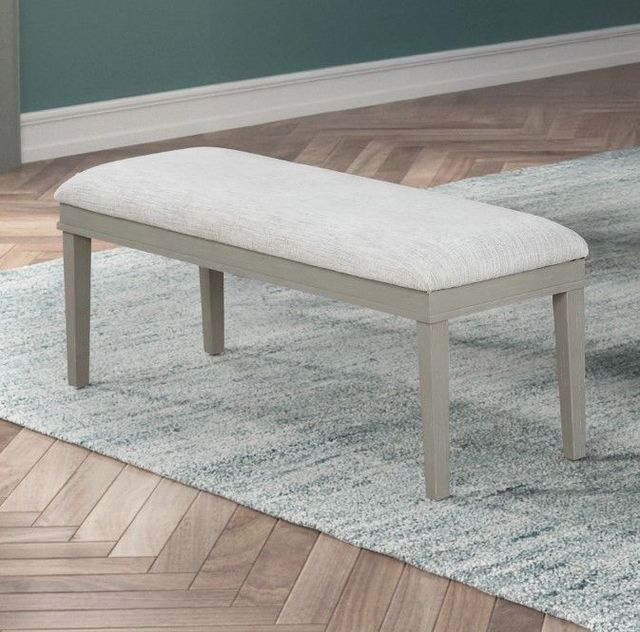 New Classic® Home Furnishings Essence Gray/White Dining Bench-1