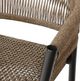 Armen Living Doris Truffle Rope Outdoor Dining Arm Chair-4