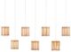 Currey & Company Daze Brass Rectangular Multi-Drop Pendant Lighting-0