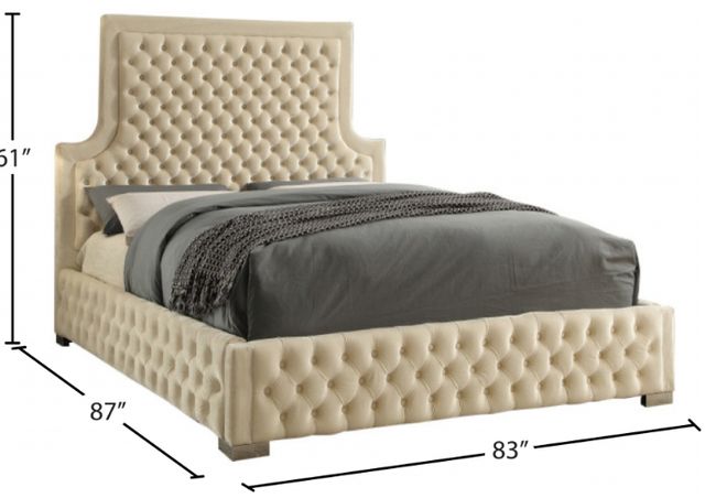 Meridian Furniture Sedona Cream King Panel Bed-1