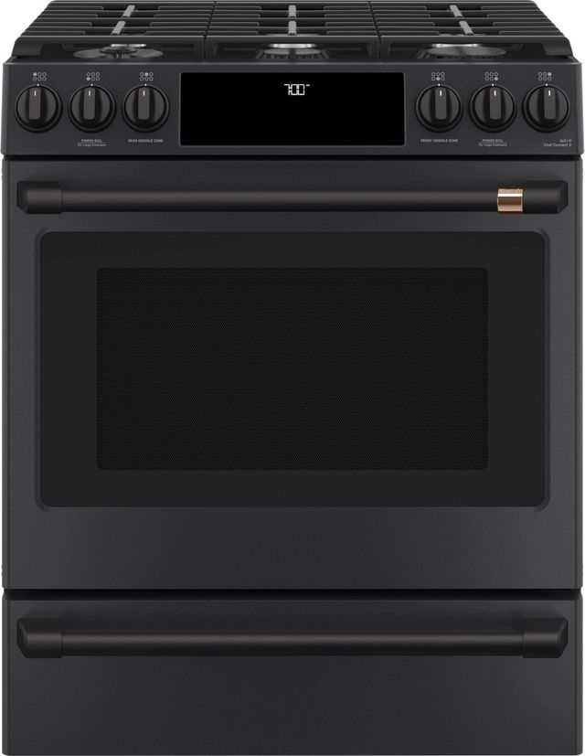Café™ Flat Black Front Control Gas Knobs and Handle Kit-4