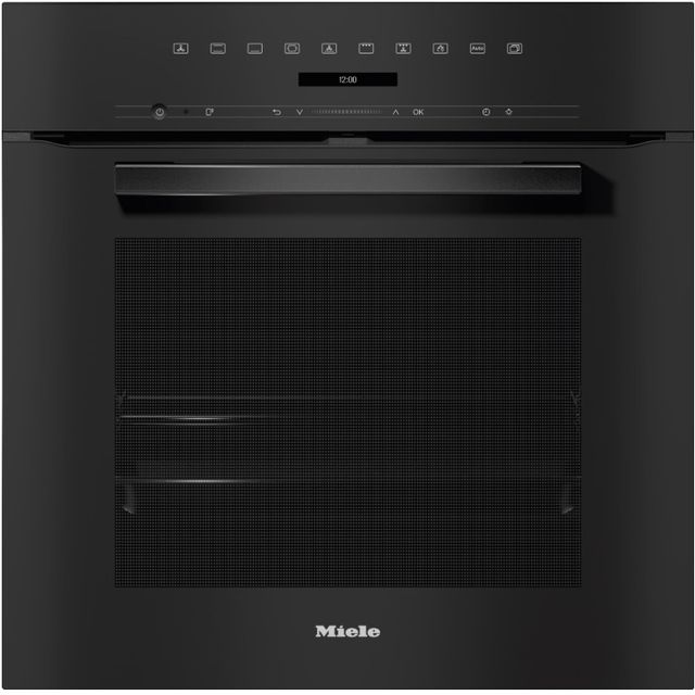 Miele 24" Obsidian Black Single Electric Wall Oven-0
